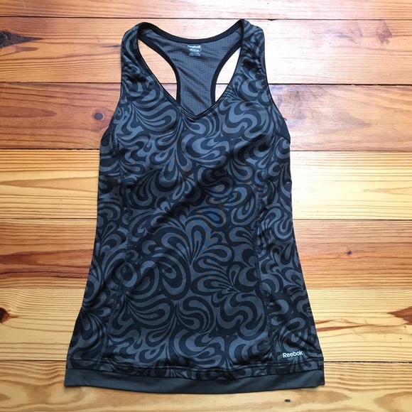 Reebok Brown Floral Tank Top, EUC, M - Picture 4 of 15